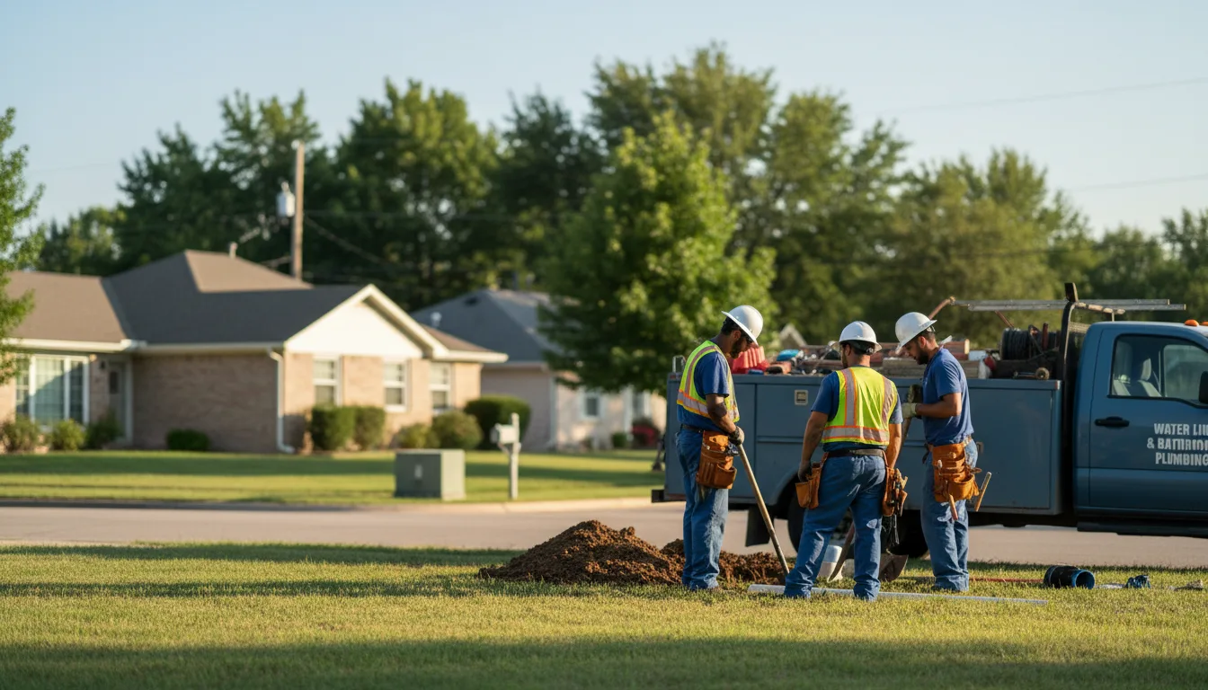 Residential water line and bathroom plumbing service in Boyers, PA